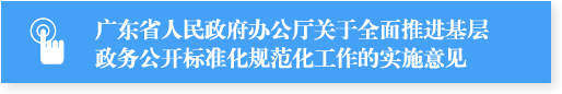 廣東省人民政府辦公廳關于全面推進基層政務公開標準化規范化工作的實施意見