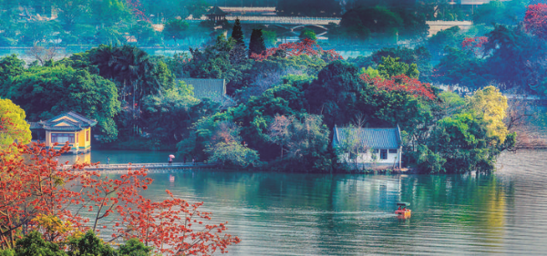 西湖秋韻。惠州報業傳媒集團東江圖片社供圖