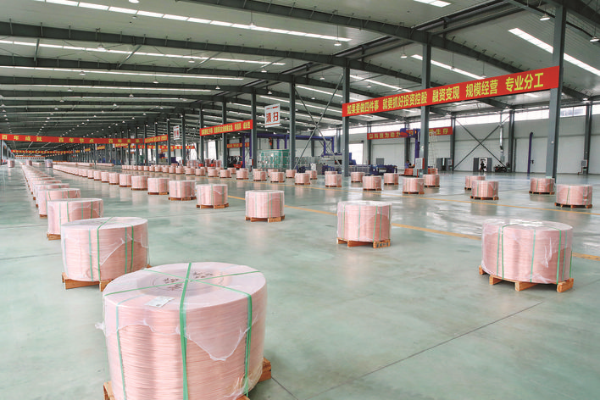 正威(惠州)新材料制造產業園銅線生產車間。 惠州日報記者鐘暢新 攝