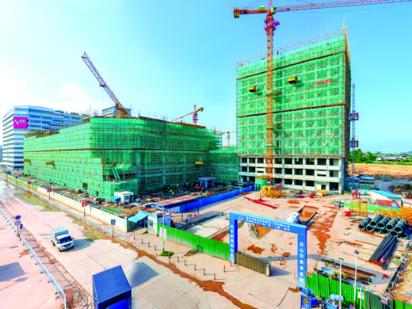     利元亨人工智能與高端裝備制造產業園項目二期加緊建設。惠州日報記者湯渝杭 攝